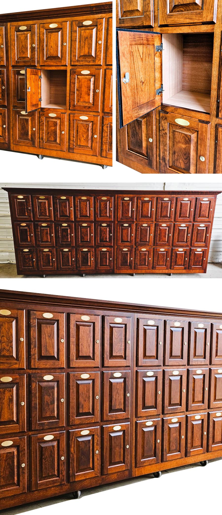 custom made wood cigar locker systems